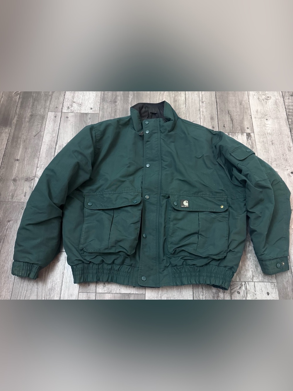 Carhartt Vintage Puffer Blizzard Jacket J71MLL XL Workshield Lined Coat Green